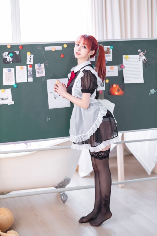 叉子宝宝 No.002-双马尾透明女仆 [43P]-Zos次元社