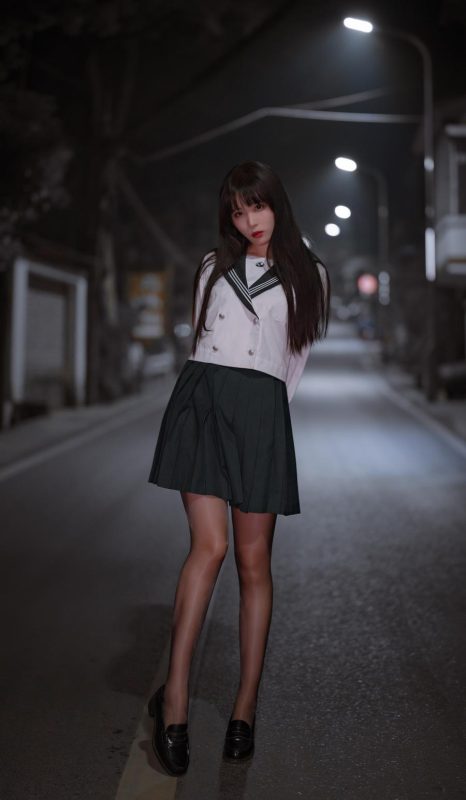 轩萧学姐 No.042-公路JK [60P]-Zos次元社