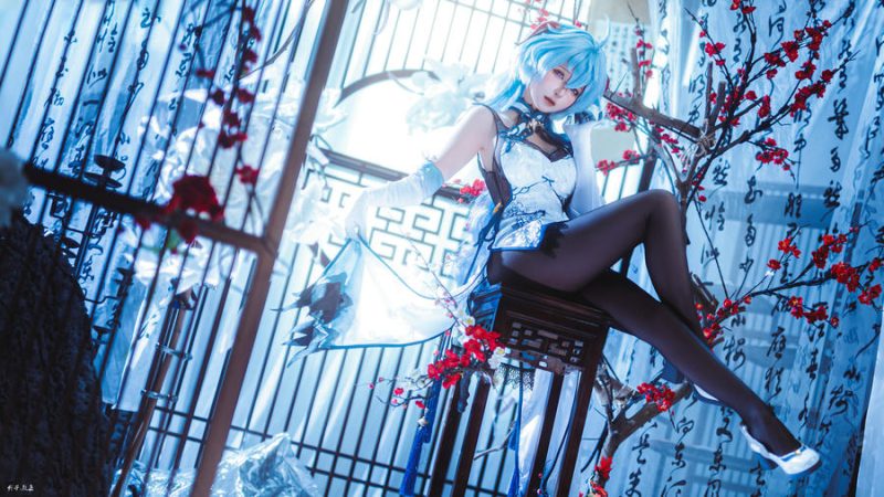 蠢沫沫（momo） No.313 – 2024年会员 原神 甘雨 旗袍 [27P]-Zos次元社