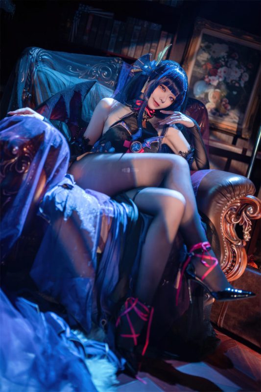 安食Ajiki No.007 – 原神 雷电将军魅魔 [35P]-Zos次元社