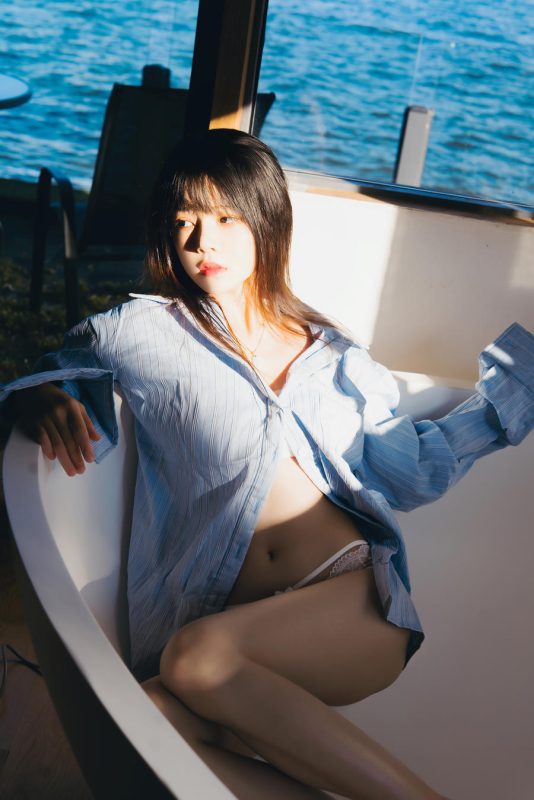 桜桃喵 No.202 – 蓝衬衫 [44P]-Zos次元社