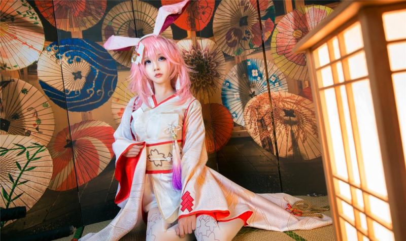 汐兔子 No.027-崩坏学园 无垢莲华和服八重樱 [12P]-Zos次元社