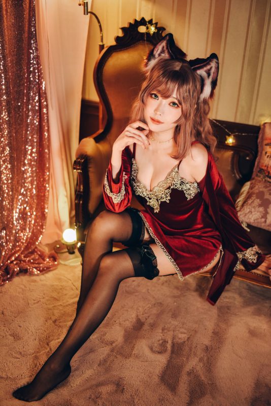 ElyEE子 No.040-Sleepy Velvet – 01.Red [52P]-Zos次元社