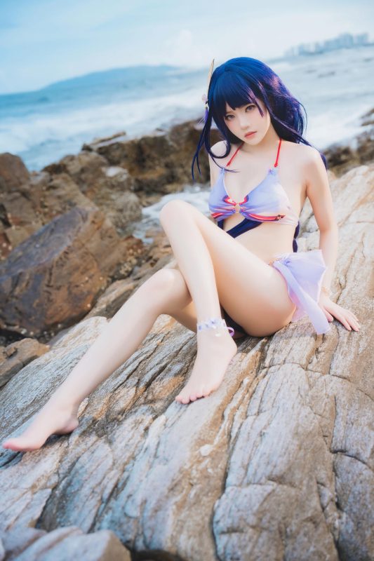 桜桃喵 No.237 – 原神 雷电将军 泳装 [28P]-Zos次元社