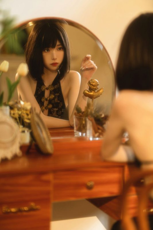 许岚LAN No.008-纯欲黑纱旗袍 [40P]-Zos次元社