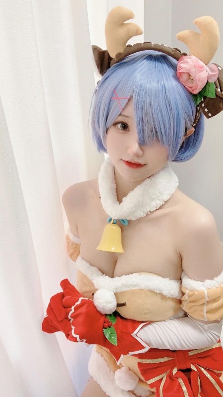 千阳(ちよ) No.025-雷姆圣诞驯鹿 [11P]-Zos次元社