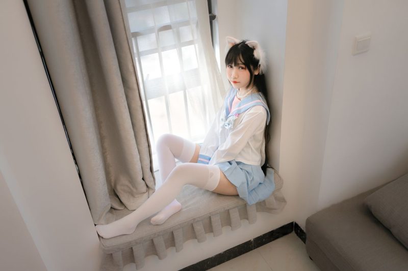 不呆猫 No.058 – 白色兔子JK [63P]-Zos次元社