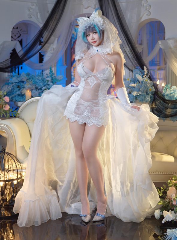 麻花麻花酱 No.111 – 碧蓝航线 柴郡内衣花嫁 [30P]-Zos次元社