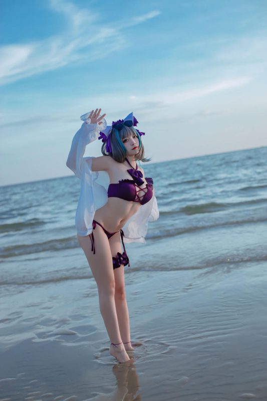 二佐Nisa No.186 – 碧蓝航线 柴郡泳装 [30P]-Zos次元社