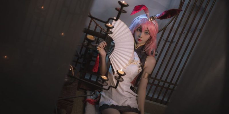 南桃Momoko No.050-八重樱旗袍 [17P]-Zos次元社