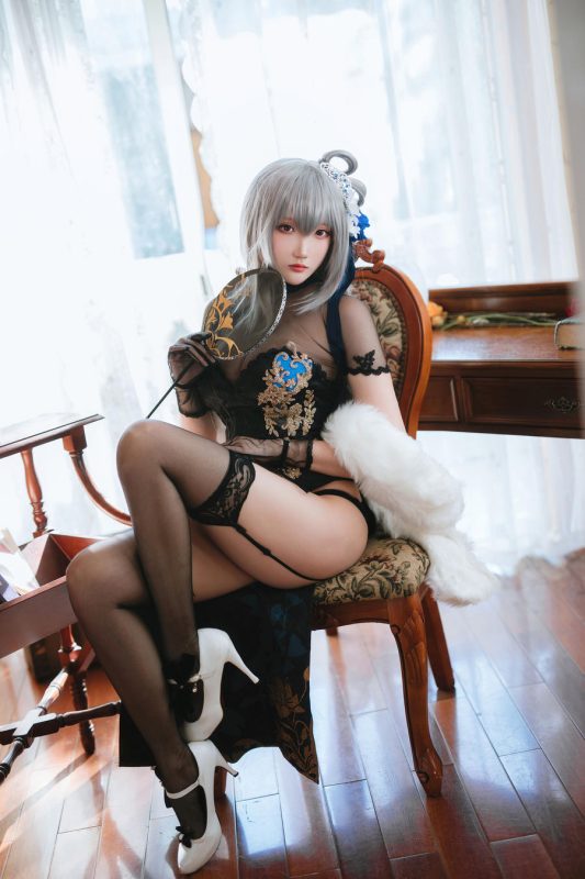 瓜希酱 No.067-碧蓝航线 路易九世 旗袍 [18P]-Zos次元社