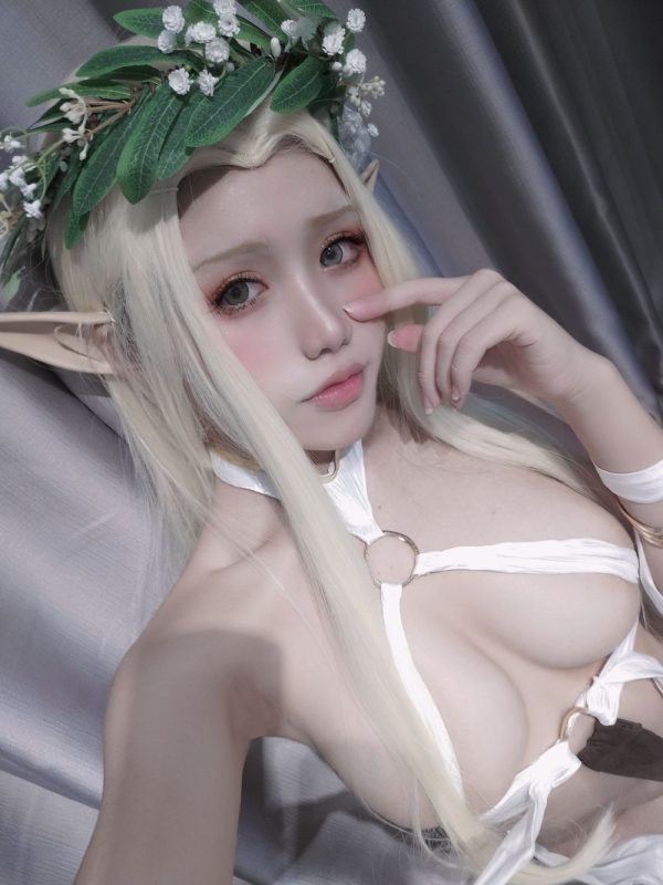 芊川一笑(一笑芳香沁) No.008-黑兽 白精灵 奥莉斯汀 [25P]-Zos次元社