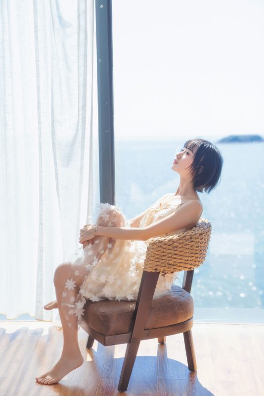 木棉棉OwO No.054-暖冬的海 米色裙子 [22P]-Zos次元社