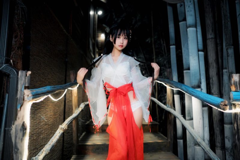 萌芽儿o0 No.049 – 透明巫女 [14P]-Zos次元社