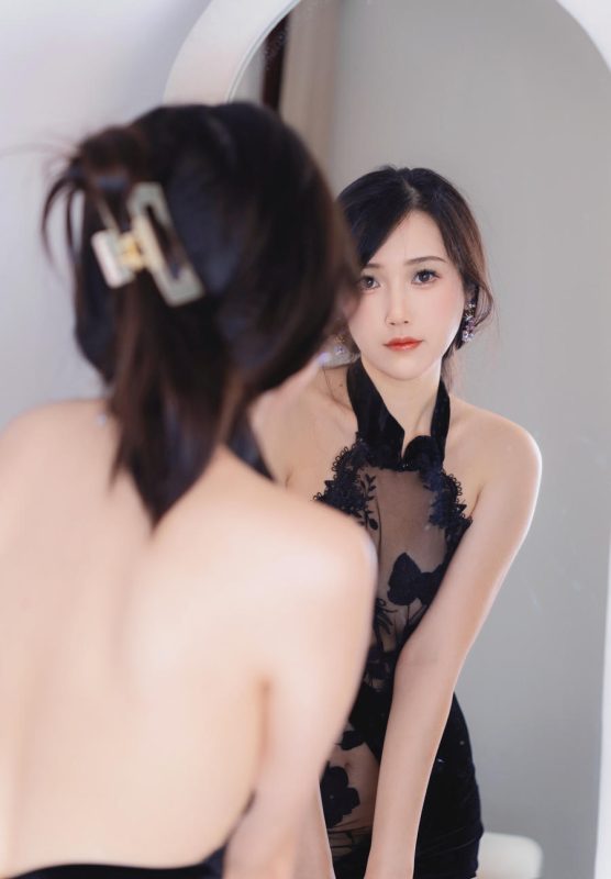 不呆猫 No.051 – 黑旗袍过膝袜御姐 [42P]-Zos次元社