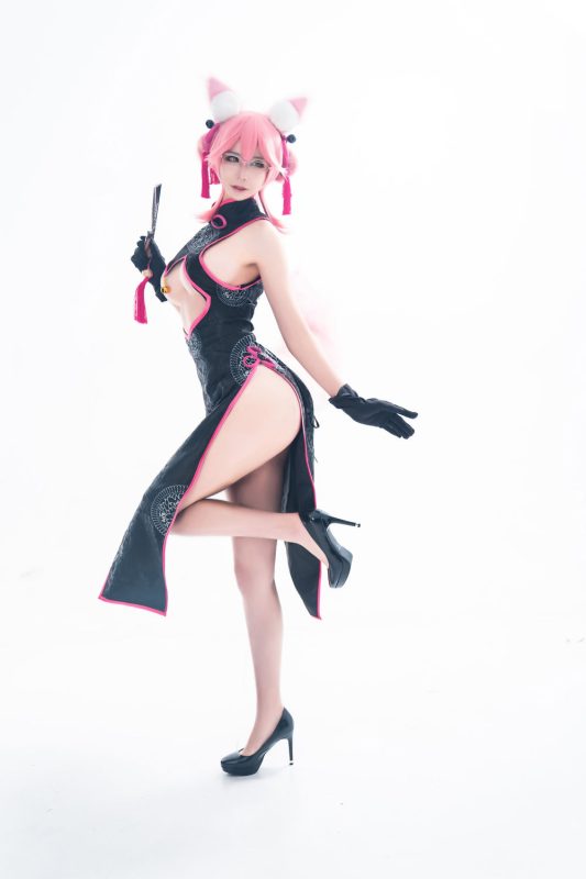 爱老师_PhD No.035-玉藻前 旗袍 [16P]-Zos次元社