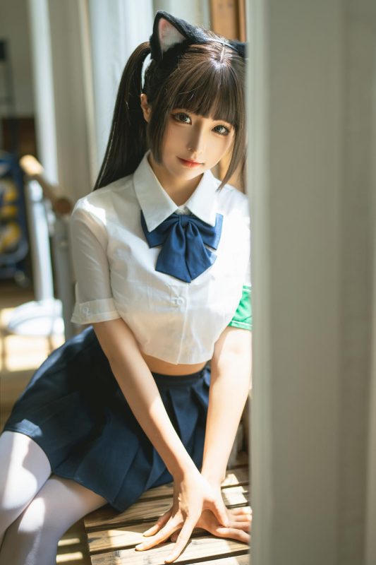 蠢沫沫（momo） No.212 – 猫耳学妹 [20P]-Zos次元社