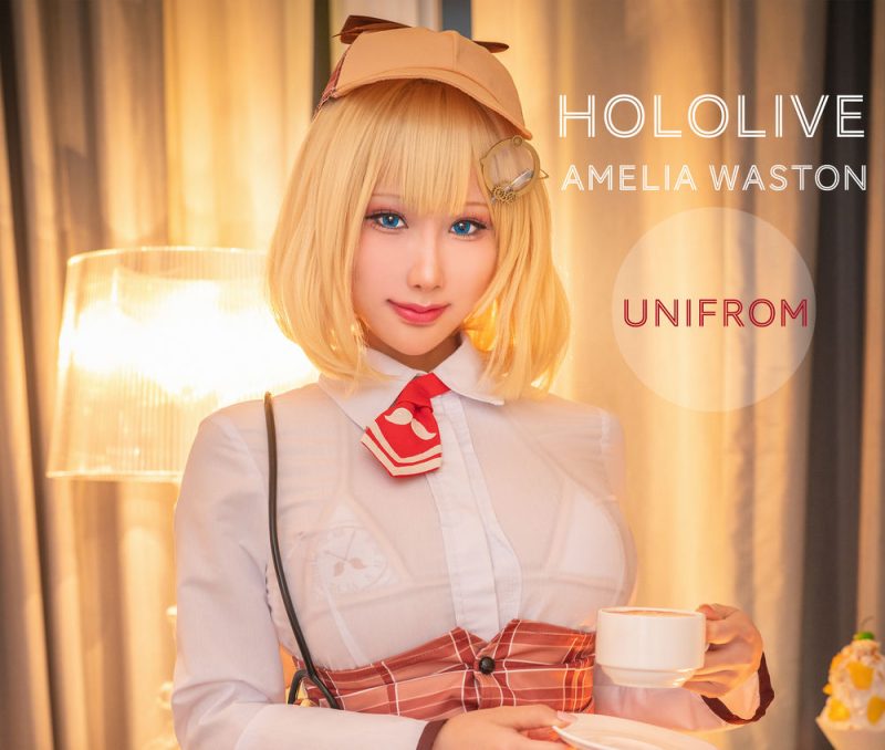 雨波_HaneAme No.130-Hololive Amelia Waston Unifrom 制服 [20P]-Zos次元社
