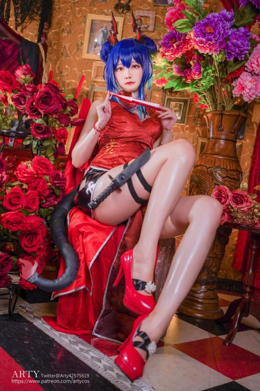 Arty亚缇 No.019-明日方舟 陈 岁红霞旗袍 [18P]-Zos次元社