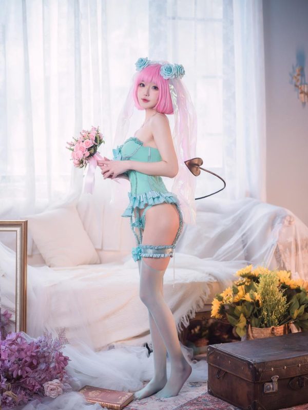 阿包也是兔娘 No.083 – 梦梦 婚纱内衣 [33P]-Zos次元社