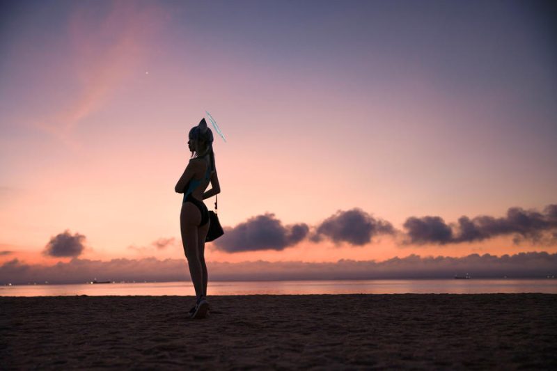 G44不会受伤 No.082-碧蓝档案 砂狼白子泳装 [26P]-Zos次元社