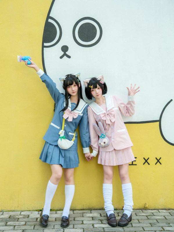 楚楚子w No.068-JK穿搭 橘子酱 [10P]-Zos次元社