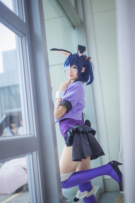 羽天Shine No.007–中二病也要谈恋爱 小鸟游六花 兔女郎 [14P]-Zos次元社