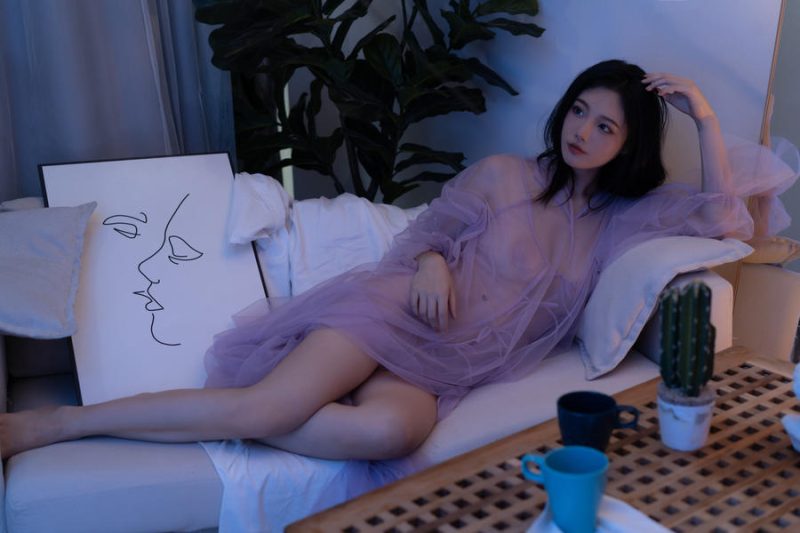 桃良阿宅 No.030 – 紫纱裙 [25P]-Zos次元社