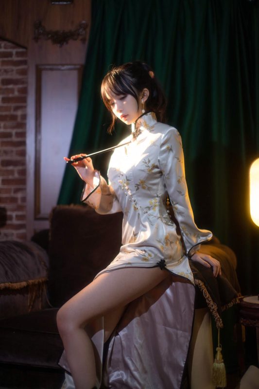 Shika小鹿鹿 No.113 – 中秋旗袍 [12P]-Zos次元社