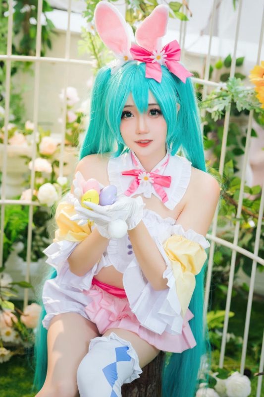 焖焖碳 No.051 – 初音未来 复活节兔子 [22P]-Zos次元社
