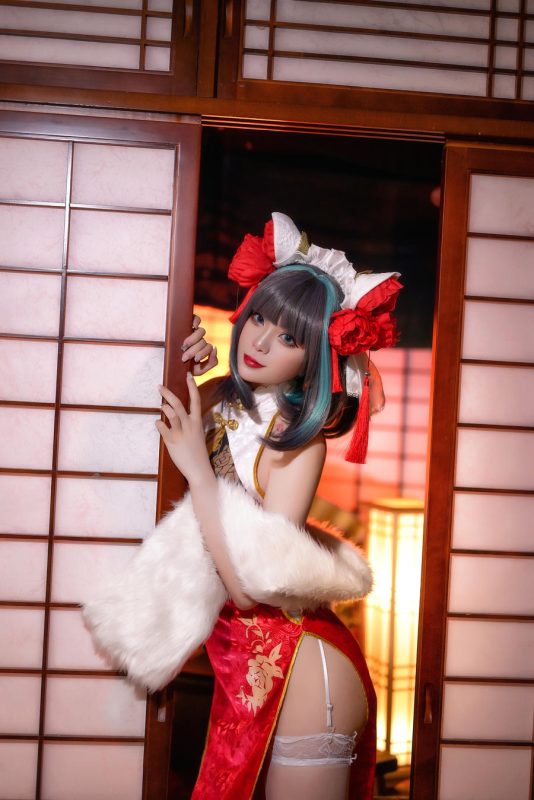 Zyra秋 No.008 – 碧蓝航线 柴郡 红旗袍 [20P]-Zos次元社