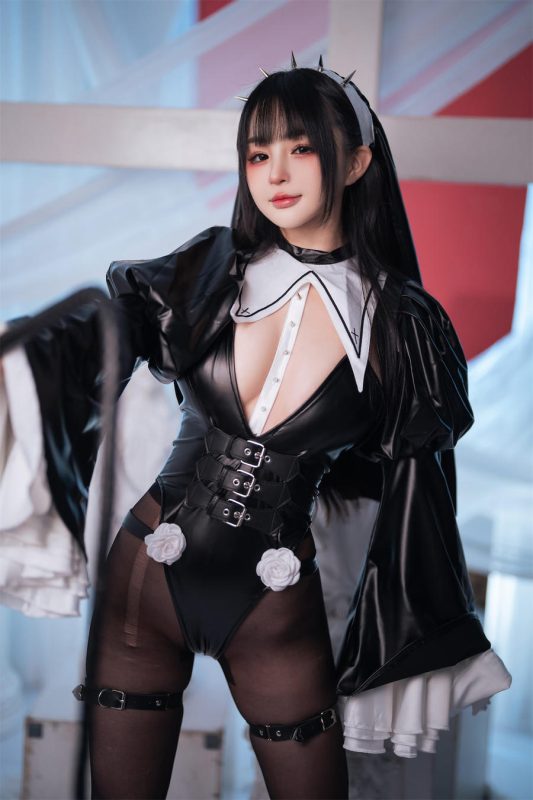 桜井宁宁(宁宁子同学) No.079-皮衣修女 [60P]-Zos次元社