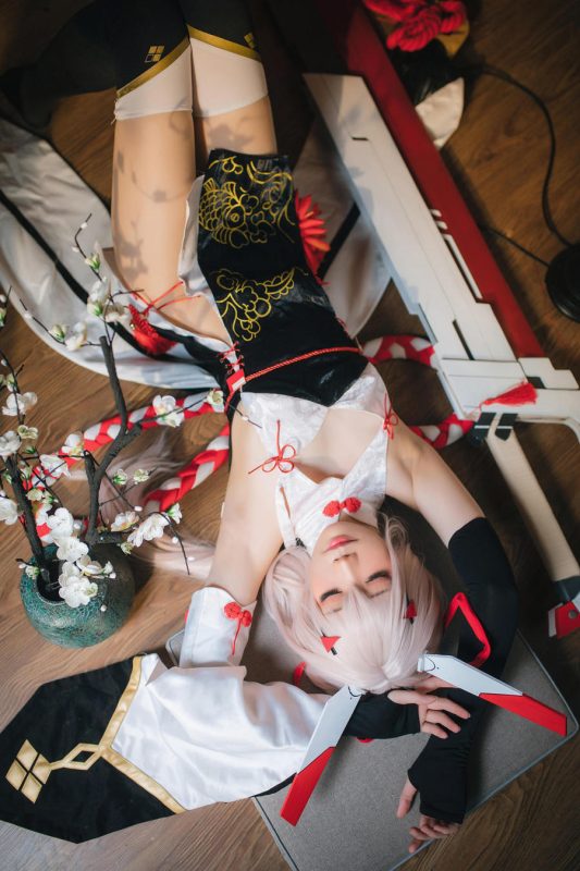 焖焖碳 No.048 – 碧蓝航线 绫波旗袍 [25P]-Zos次元社