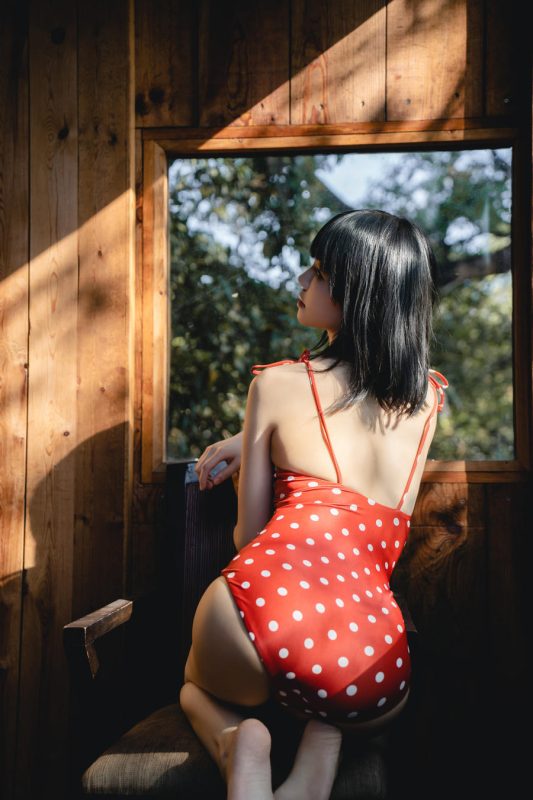 桜桃喵 No.193 – 红波点 [45P]-Zos次元社