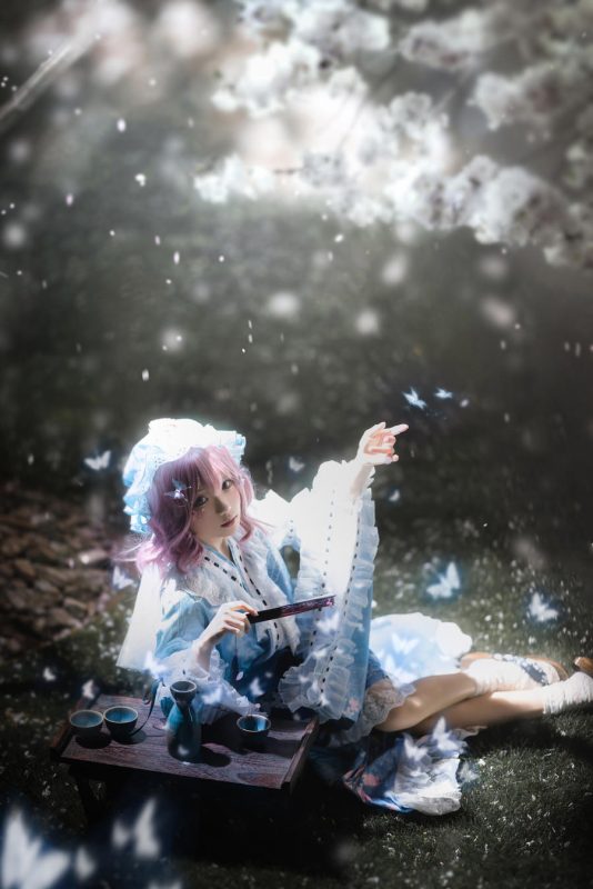 花柒Hana No.032 – 星雨幽幽子 [9P]-Zos次元社