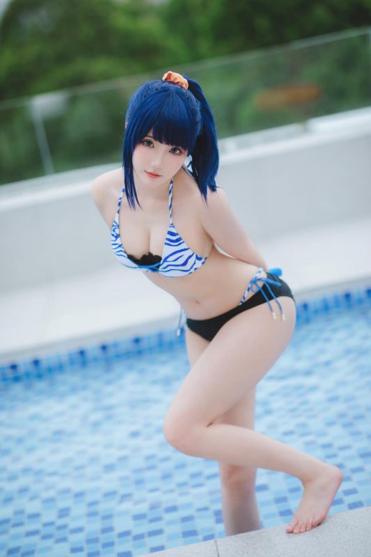 momoko葵葵 No.035 – SSSS.GRIDMAN 宝多六花+新条茜 泳装 (&瓜希酱)[85P]-Zos次元社