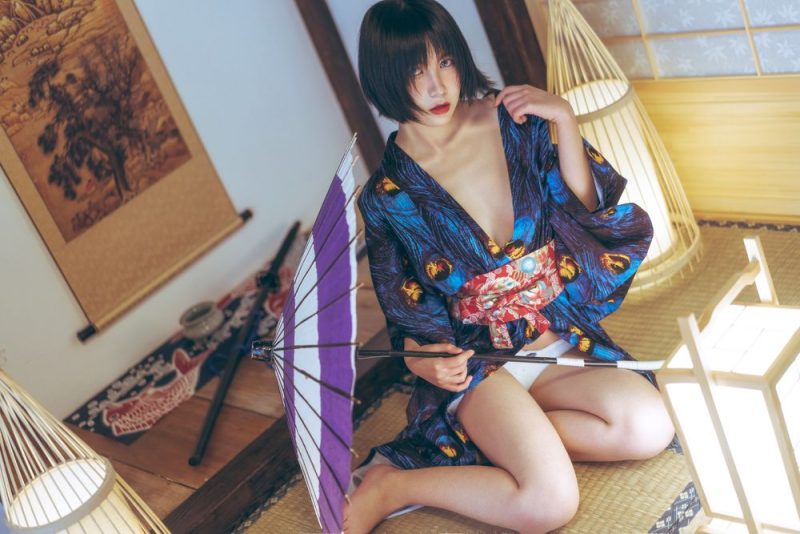 枸名(逐月su) No.008-孔雀和服 [39P]-Zos次元社