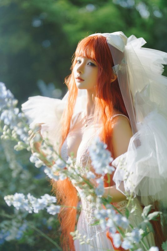 蠢沫沫（momo） No.356 – 花丛婚纱 [67P]-Zos次元社