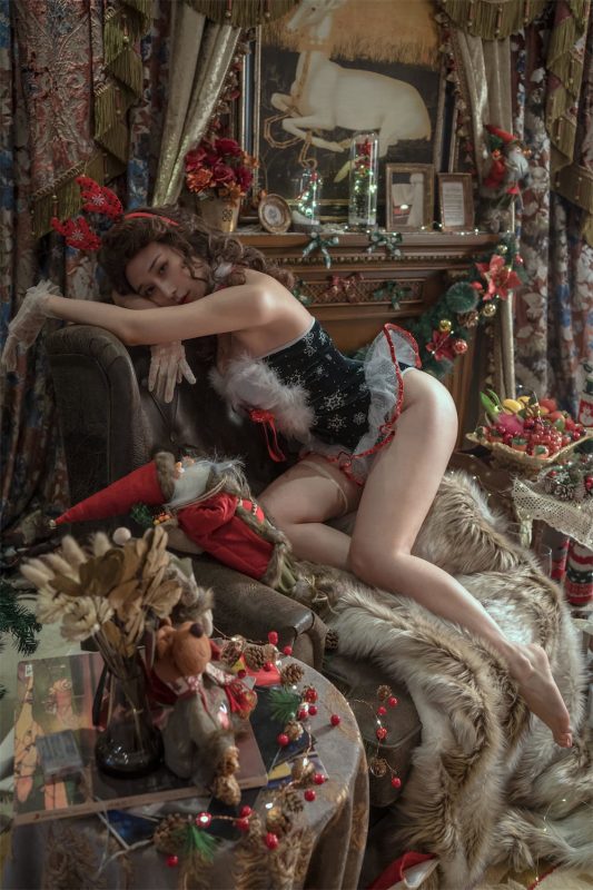 云溪溪 No.014-奶桃 圣诞女郎 [45P 6V]-Zos次元社