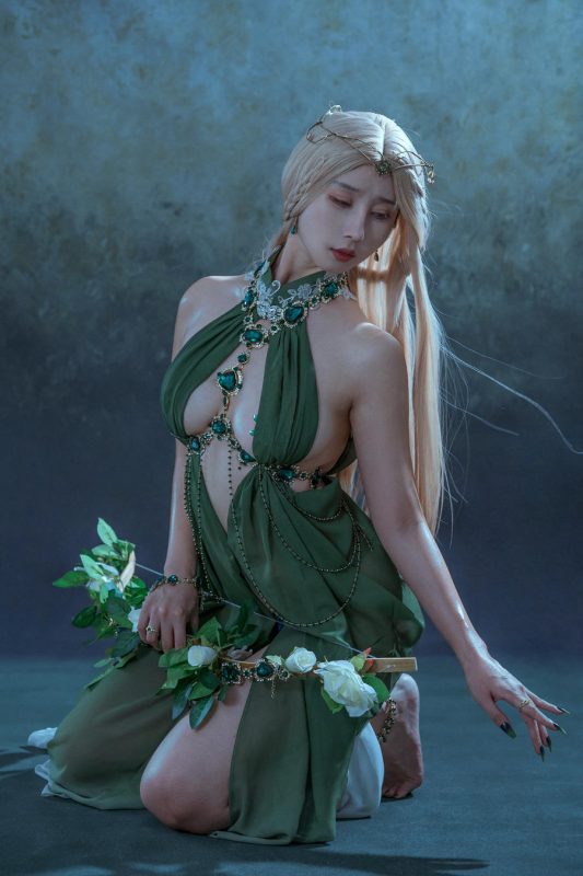 云溪溪 No.032-奶桃 Tourmaline Malachite 孔雀石 [40P]-Zos次元社