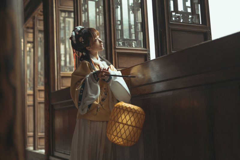 蠢沫沫（momo） No.141-黄汉服 [9P]-Zos次元社