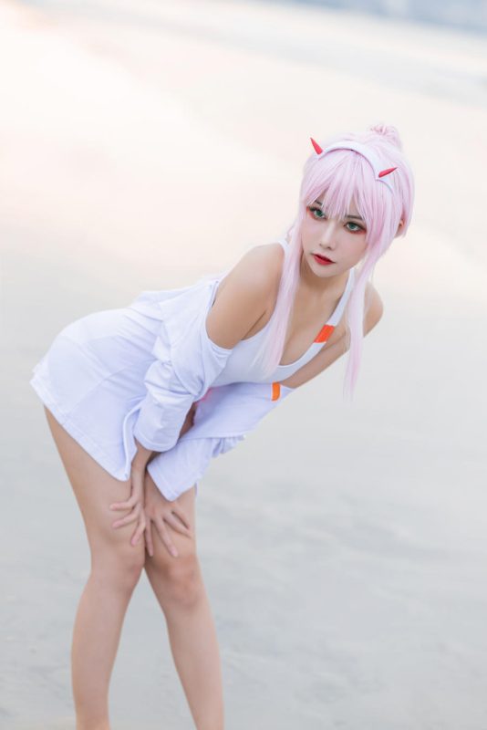 momoko葵葵 No.036 – DARLING in the FRANXX 02 泳装 兔女郎 花嫁 [61P]-Zos次元社