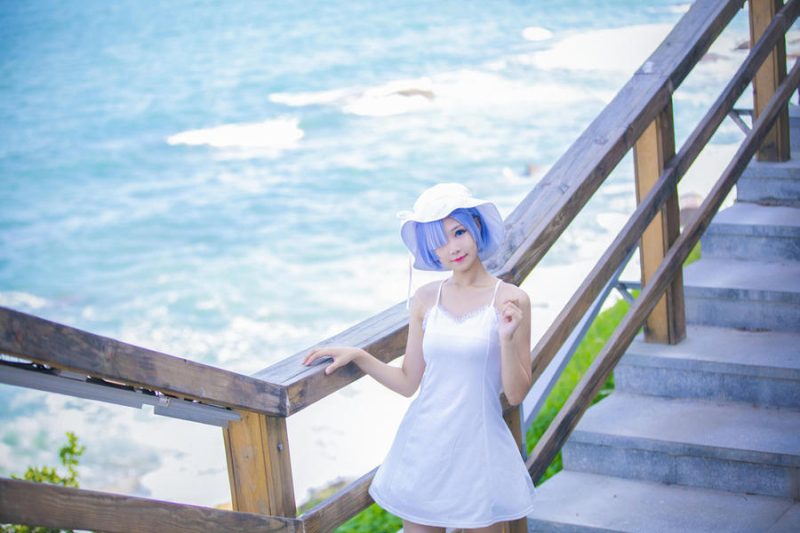 羽天Shine No.025-RE从零开始的异世界生活 蕾姆白裙 [11P]-Zos次元社