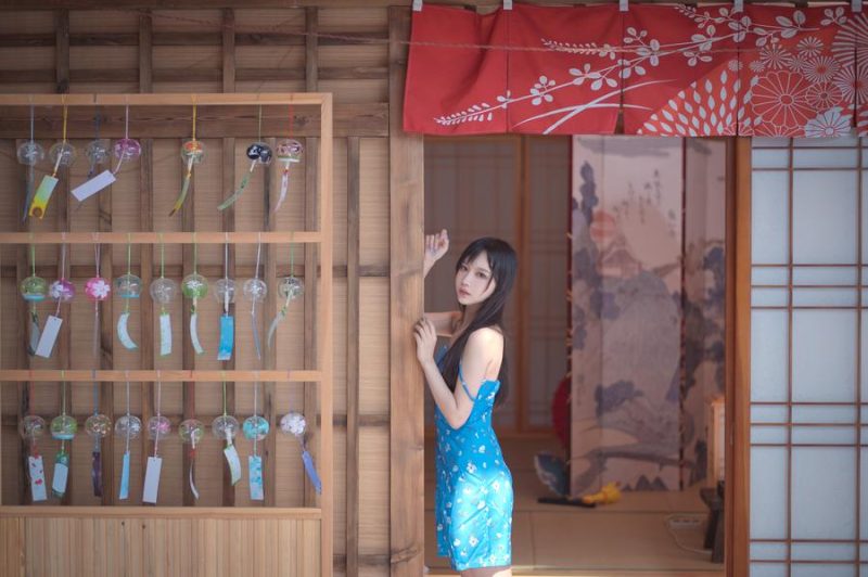 Shika小鹿鹿 No.107 – 蓝裙子 [16P]-Zos次元社