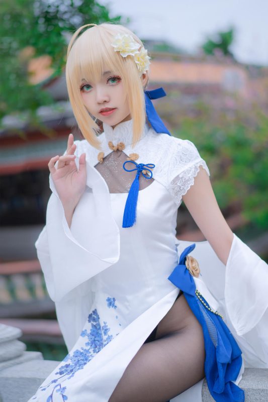 大大卷卷小卷 No.017 – FGO saber 四周年旗袍 [15P]-Zos次元社