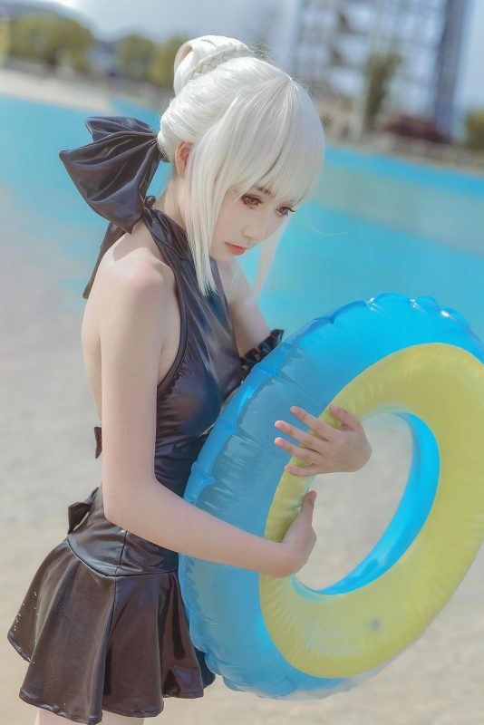 这个泡泡就是逊啦 No.018-黑saber泳装 [12P]-Zos次元社