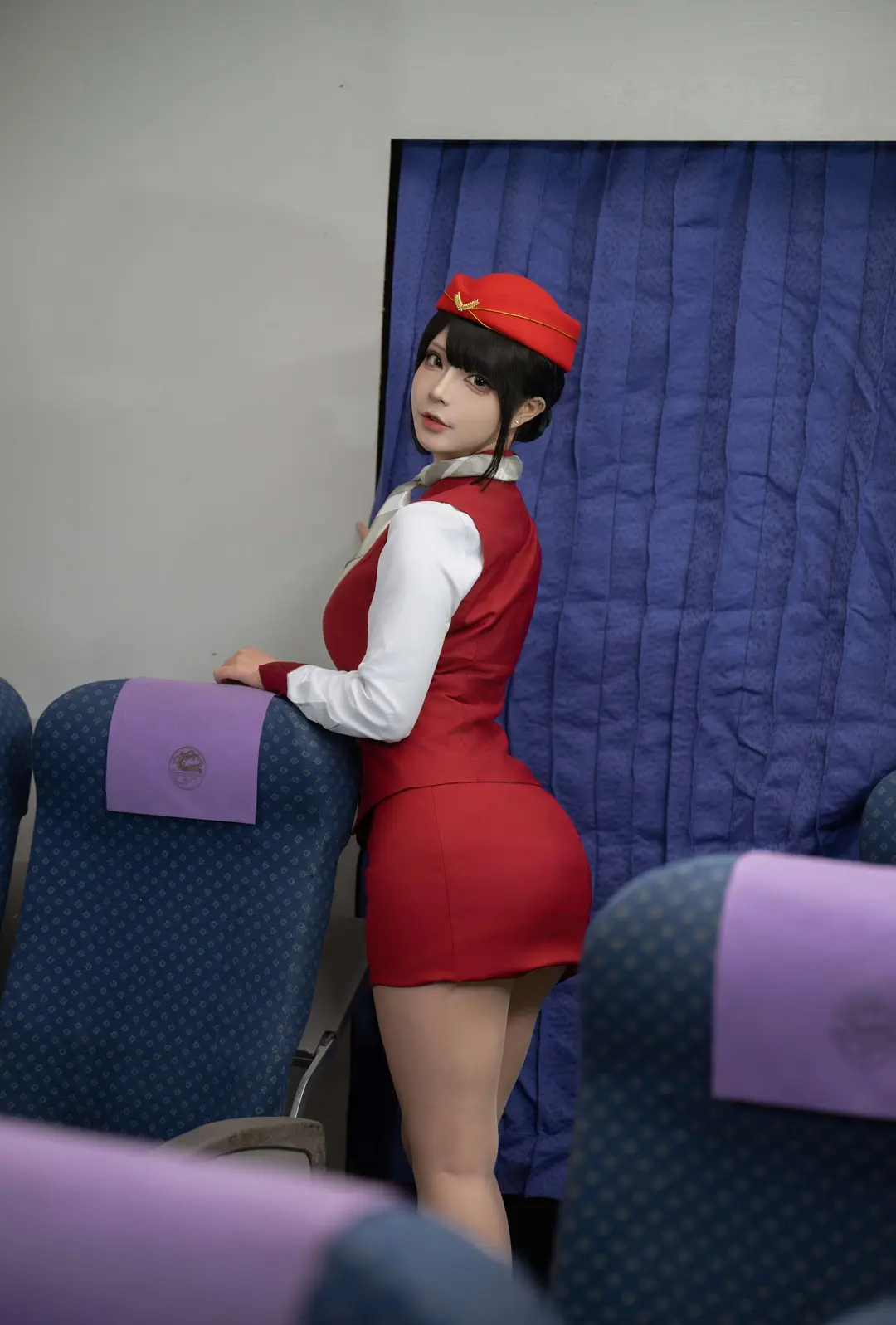 yuuhui玉汇 – 升舱服务空姐 129P