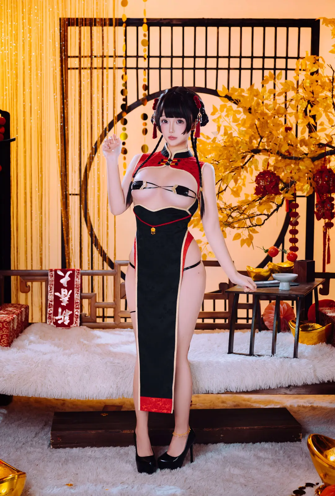 日奈娇 – 新年限定旗袍 61P