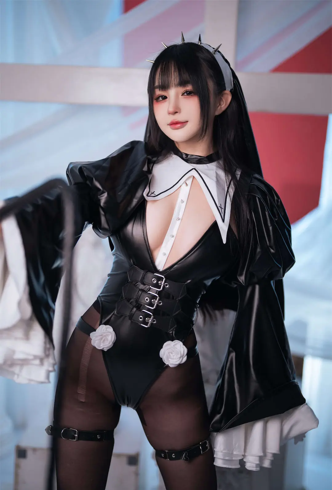 桜井宁宁 – 皮衣修女 60P