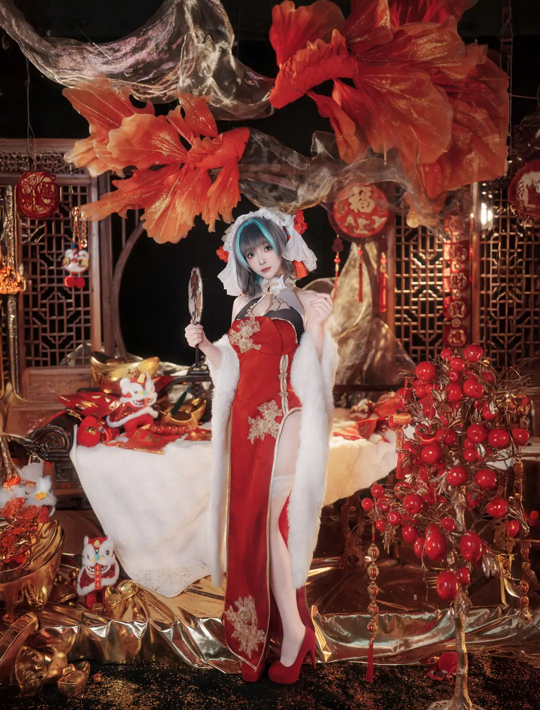 Bangni邦尼 – 碧蓝航线 柴郡新春旗袍 81P